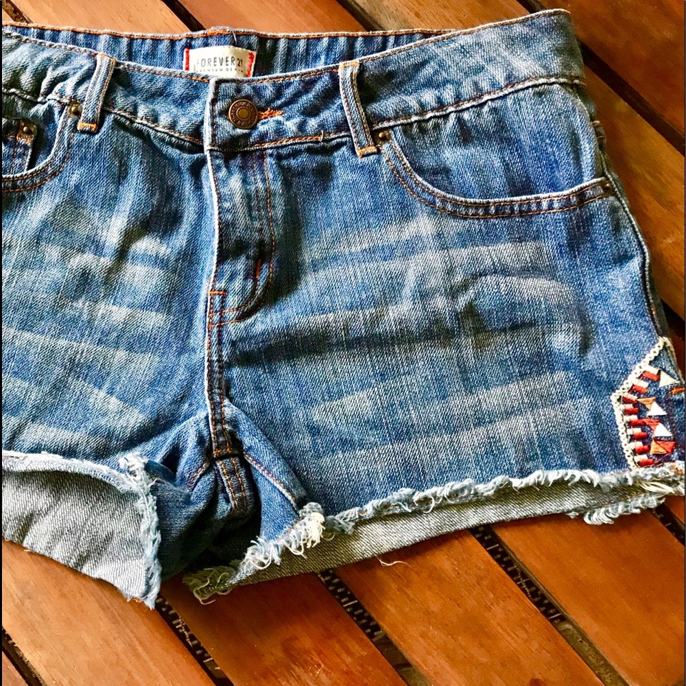 Forever21 Distressed Denim Shorts
